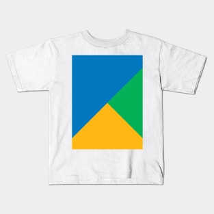 Blue Yellow Green Triangles Kids T-Shirt
